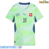Camisa de time de futebol Suíça Granit Xhaka #10 Replicas 2º Equipamento Feminina Mundo 2026 Manga Curta
